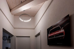 planification d'éclairage avec un luminaire circulaire